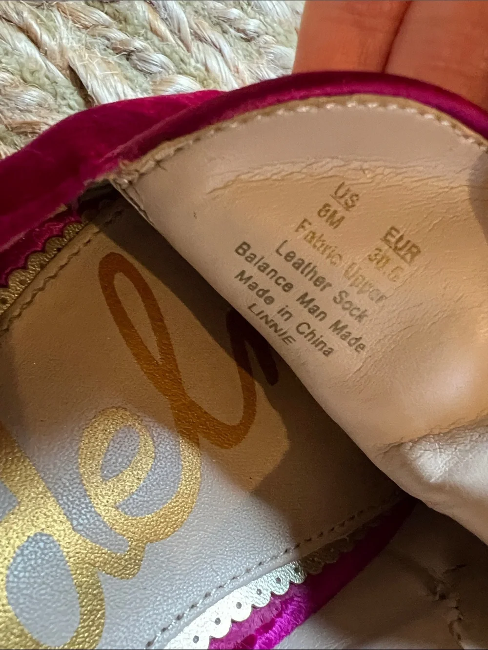 Sam Edelman Fuchsia Velvet Backless Mules with Gold Bit - Picture 4 of 4